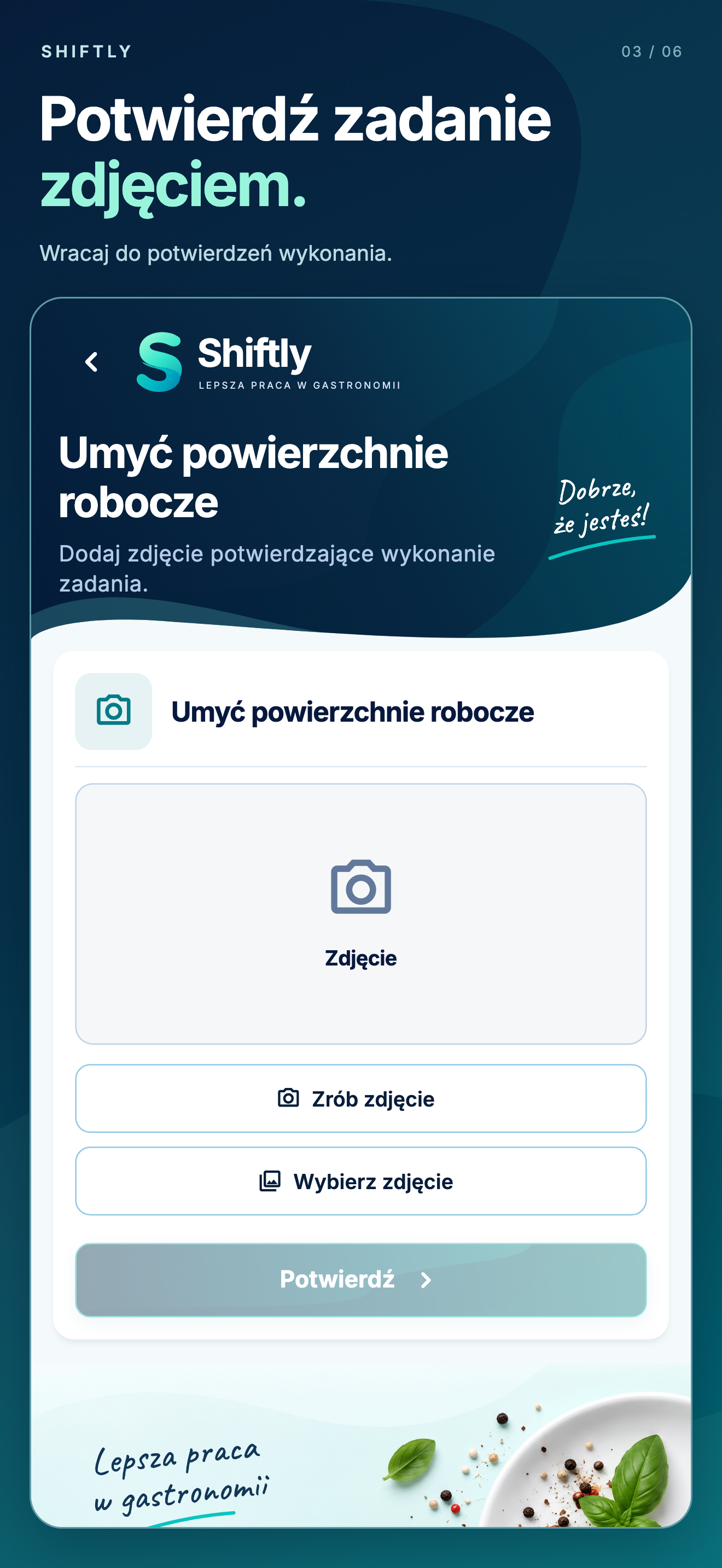 Aplikacja mobilna Shiftly: Zdjęcia